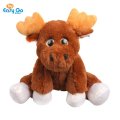 Sitting Elk Plush With Big Eyes